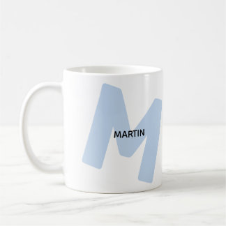 Modern Överdimensionerad Monogram Initial & Namn K Kaffemugg