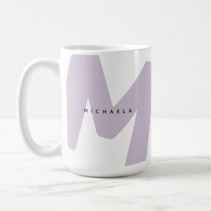 Modern Överdimensionerad Monogram Initial & Namn Kaffemugg