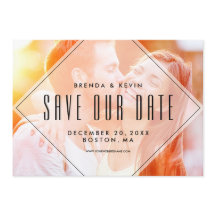 Modern överlagring | Photo Spara datum meddelande