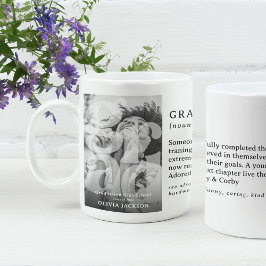 Modern överlagringstext Foto GRAD Definition Kaffemugg