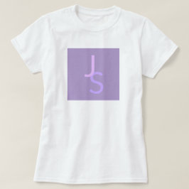 Modern överlappande monogrammed Initialer | Lila T Shirt