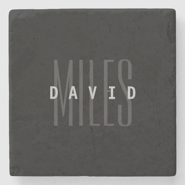 Modern överlappande Namn och efternamn Stenunderlägg (Framsidan)