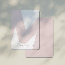 Modern Oversiderad Monogrammed Initial & Namn Not  Anteckningskort