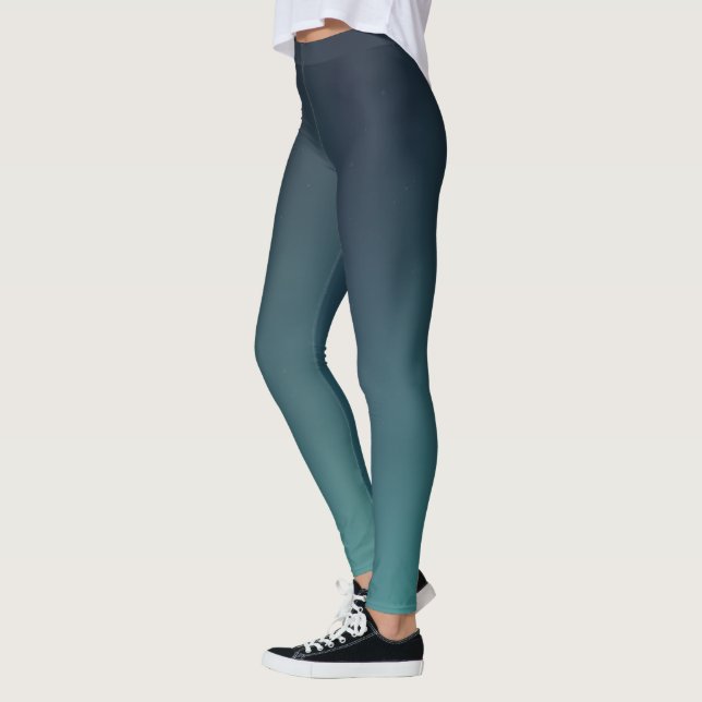 Modern övertoning för Grönt i elegant för henne Leggings (Vänster)