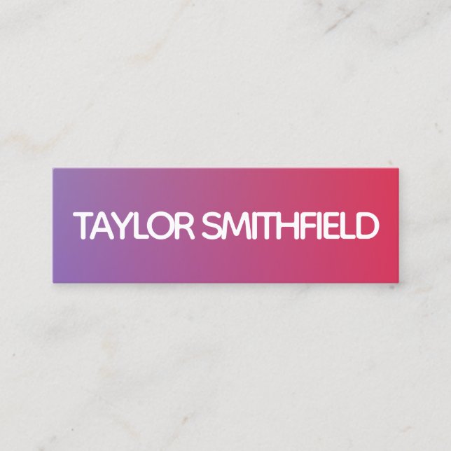 modern övertoning mini visitkort (Framsida)