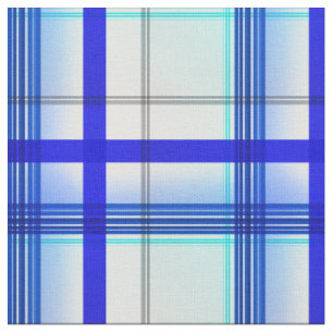 Modern övertoning Plaid Check Azure Blue Tones Tyg