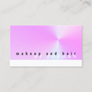 Modern övertoningsfärgad holografisk makeup & hår visitkort