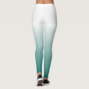 Modern övertoningsmall - blått Grönt - kvinnor Leggings