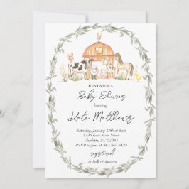 Modern på inbjudan till babyådaren för lantbruk