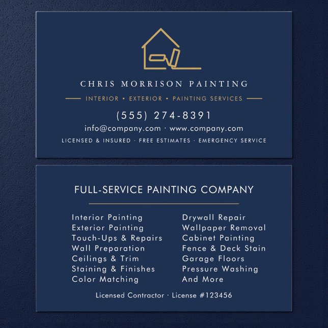 Modern Painter Painting Company Business Card Visitkort (Skapare uppladdad)