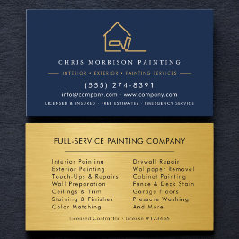Modern Painter Painting Metallic Gold Visitkort