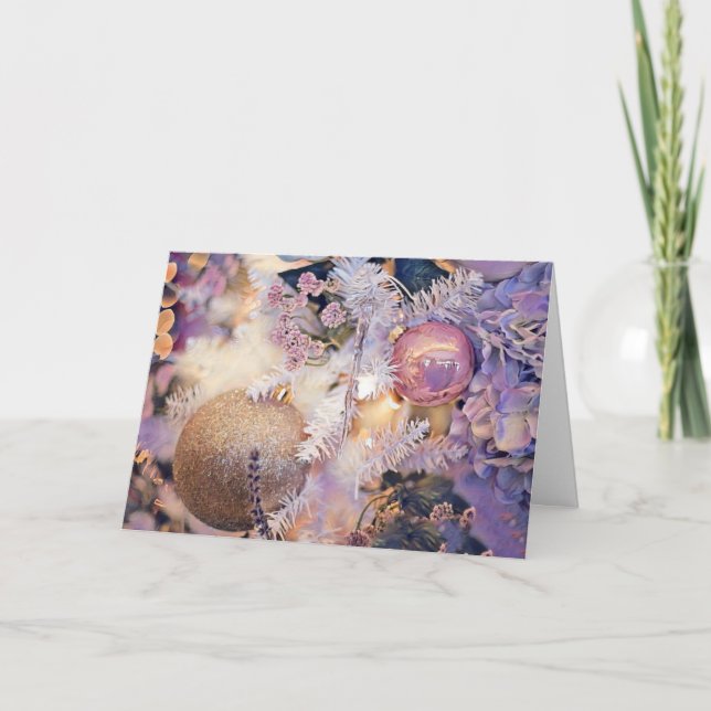 Modern Painting Julgran Lila Dekoration Kort (Framsida)