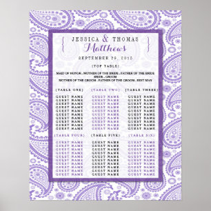 Modern Paisley Bröllop-samlingen - Lila Poster