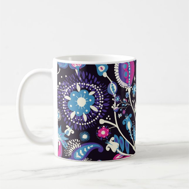 Modern paisley: traditionell orientalisk mönster. kaffemugg (Vänster)