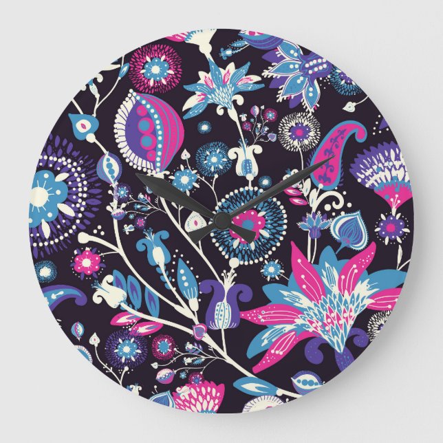 Modern paisley: traditionell orientalisk mönster. stor klocka (Framsida)