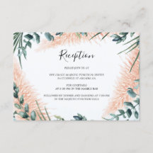 Modern Pampas Greenery Foliage Wedening Reception