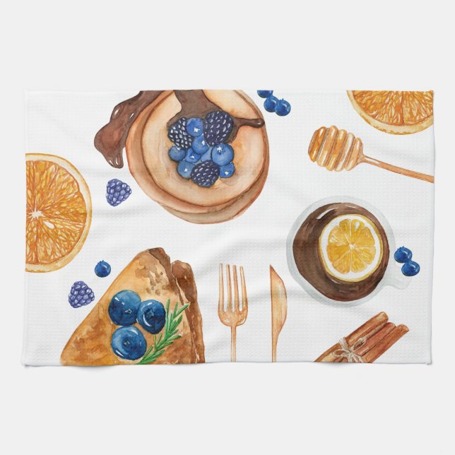Modern Pancakes Kitchen Beauty Breakfast Kökshandduk (Horisontell)