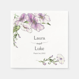 Modern Pansy Bröllop Pappersservett