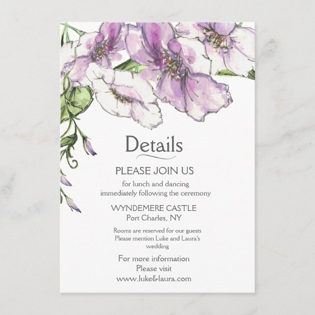 Modern Pansy Tilläggskort (Framsida)