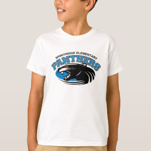 Modern panterutslagsplats (vit) t-shirt