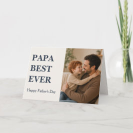 Modern PAPA BÄST NÅGONSIN Fotokort - Fars dag Kort
