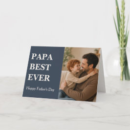 Modern PAPA BÄST NÅGONSIN Fotokort - Fars dag Kort