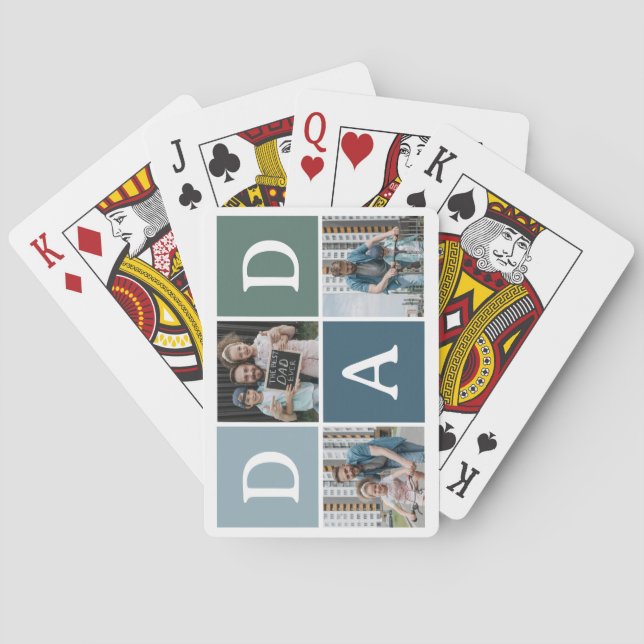 Modern 'Pappa' 3 Foto Present Casinokort (Baksidan)