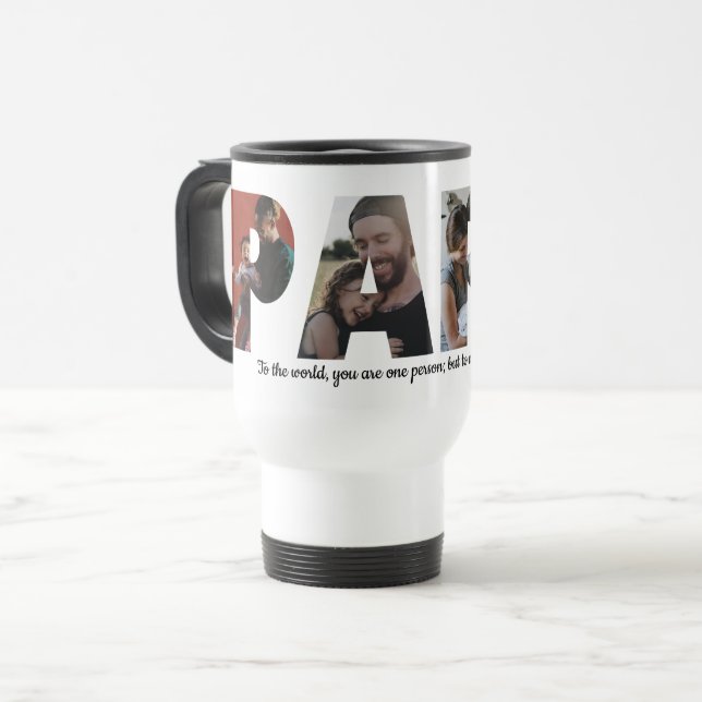 Modern PAPPA 5-fotosamlingsoffert Fars dag Resemugg (Framsida vänster)