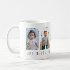 Modern pappa 5 Photo Fars dag Typography Kaffemugg