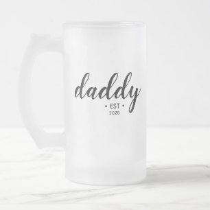 Modern pappa-Anpassningsbar, år Frostat Ölglas