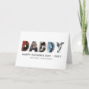 Modern Pappa Chic Fotokollage Glad Fars Dag Kort