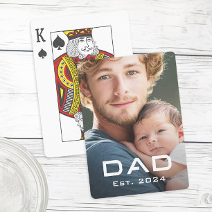 Modern pappa det senaste året fars dag nyfödd bebi casinokort