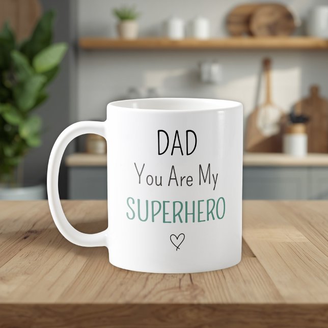 Modern Pappa Du Är Min Superhjälte Foto Mugg (Skapare uppladdad)