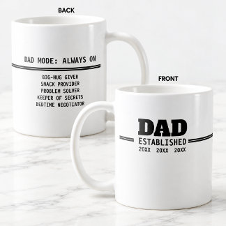 Modern Pappa Establisherat Faderskap Present Kaffemugg