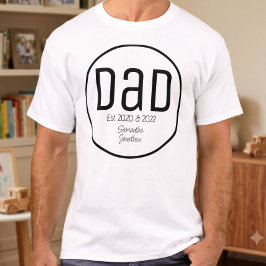 Modern Pappa Etablerad Enkla Barn Namn T Shirt