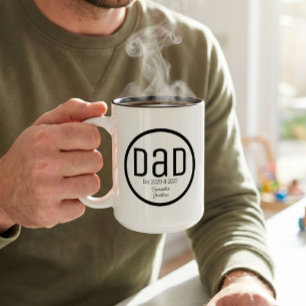 Modern Pappa Etablerad Enkla Barn Namn Två-Tonad Mugg