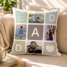 Modern Pappa Foto Collage Fars Dag Söt Familj