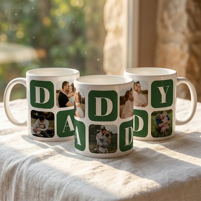 Modern Pappa Foto Collage Kaffemugge Kaffemugg (Skapare uppladdad)