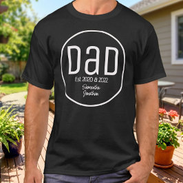 Modern Pappa Inrättad Enkla Barn Namn T Shirt