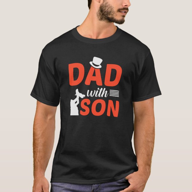 Modern Pappa med Son Fars dag pappa Pappa T Shirt (Framsida)