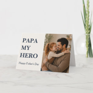 Modern pappa min hjälte Fotokort - Fars dag Kort