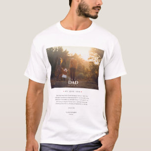 Modern Pappa och Dotter Photo Funny Brev T Shirt