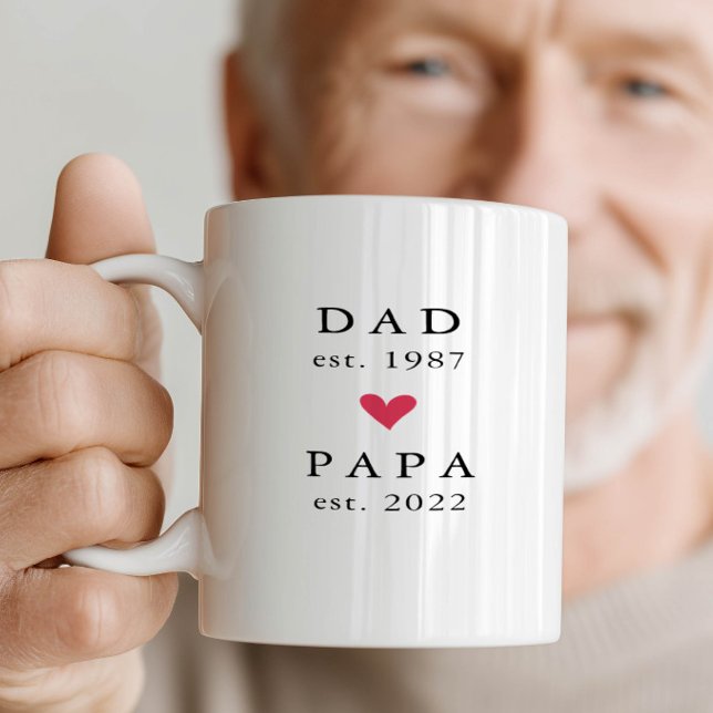 Modern Pappa | Pappa År Est. Kaffe Mugg (Skapare uppladdad)