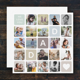 Modern Pappa Photo Collage Fars dag Family Kärlek