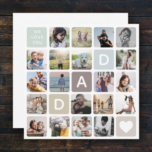 Modern Pappa Photo Collage Fars dag Family Kärlek