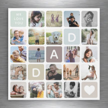 Modern Pappa Photo Collage Fars dag Family Kärlek