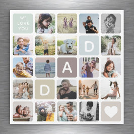 Modern Pappa Photo Collage Fars dag Family Kärlek
