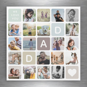 Modern Pappa Photo Collage Fars dag Family Kärlek