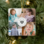 Modern pappa Photo Collage Julgransprydnad Keramik<br><div class="desc">Modern pappa Photo Collage Ceramic Ornament.</div>