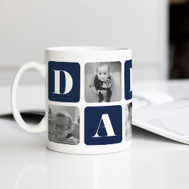 Modern pappa Photo Collage Kaffemugg